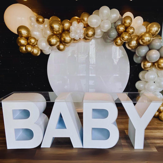 BABY Marquee Block Letters with Table