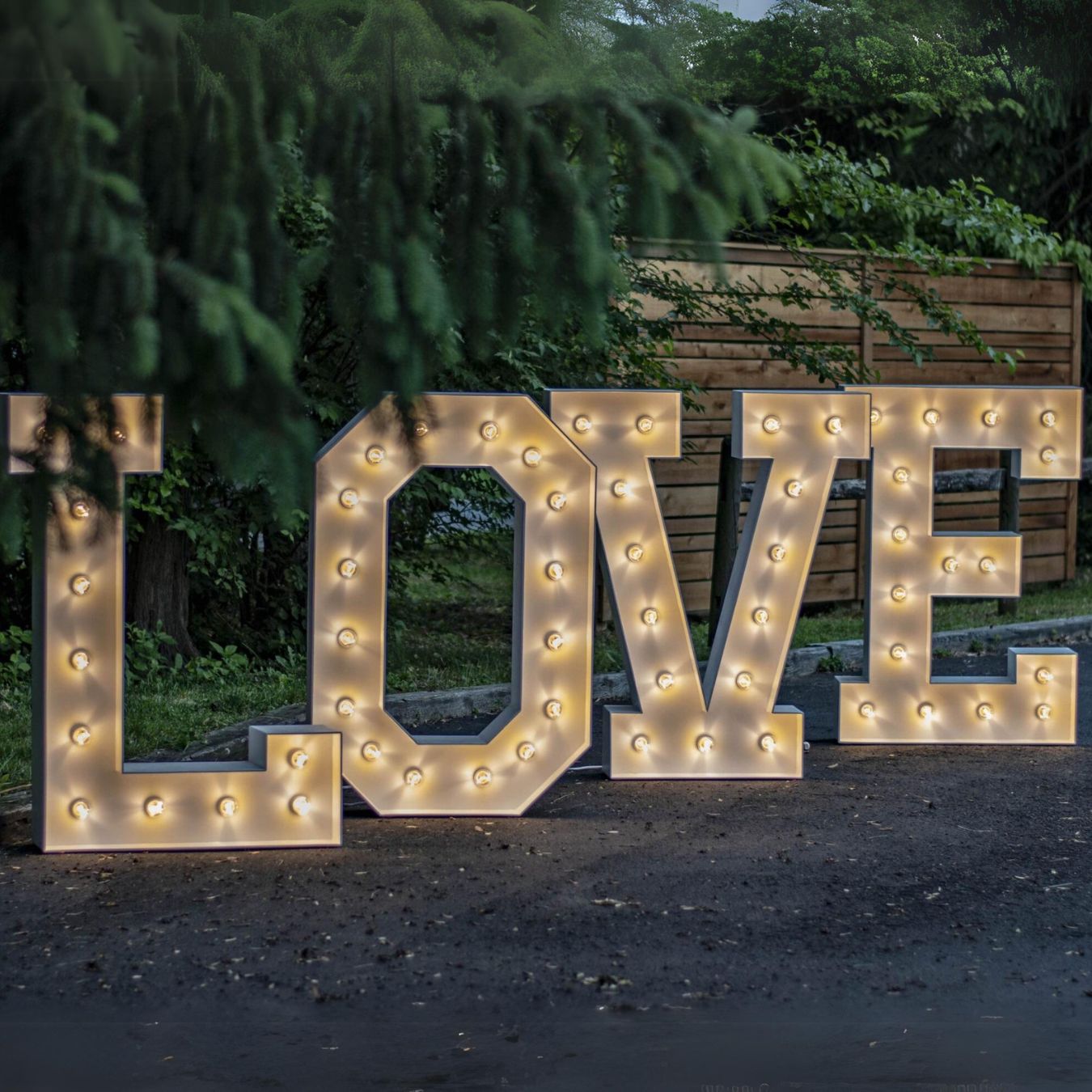LOVE Marquee Letters with Lights