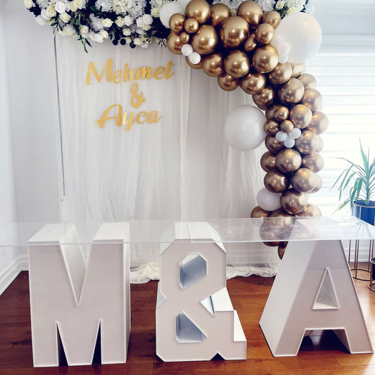 Custom Marquee Block Letters with Table