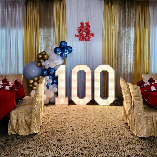 Custom Marquee Numbers with Lights
