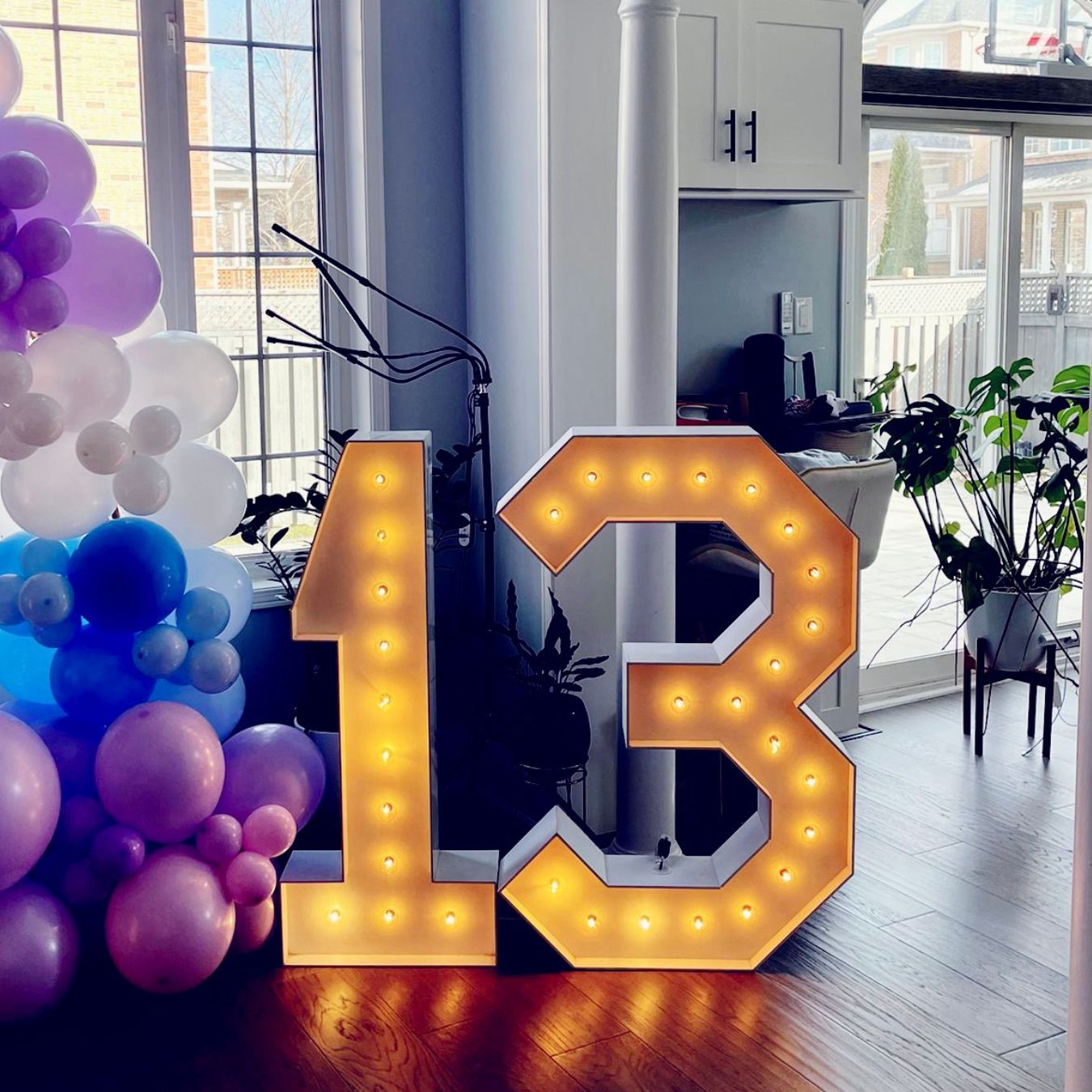 Marquee Numbers with Lights