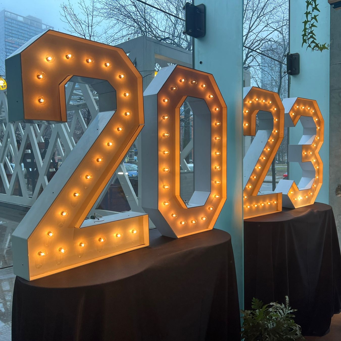 Marquee Numbers with Lights