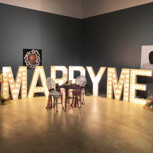 MARRY ME Marquee Letters with Lights