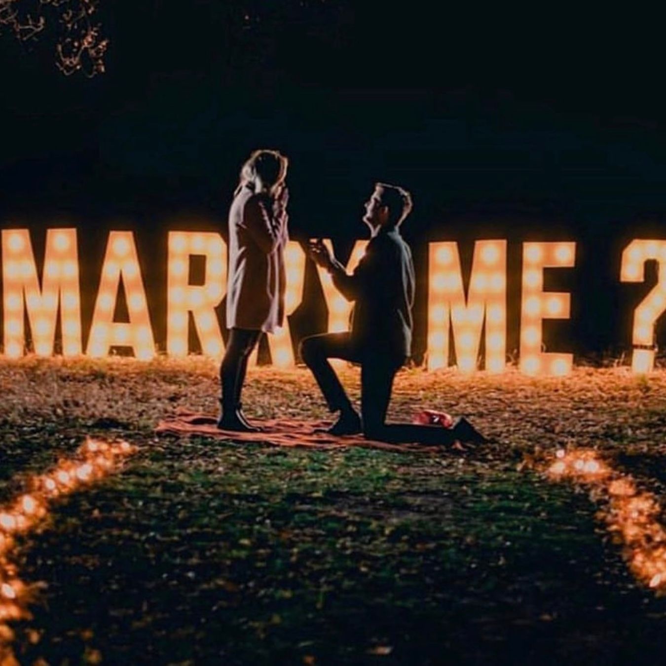 MARRY ME Marquee Letters