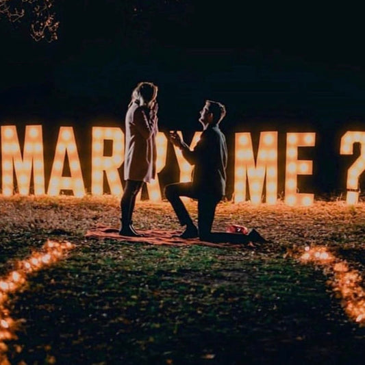 MARRY ME Marquee Letters with Lights