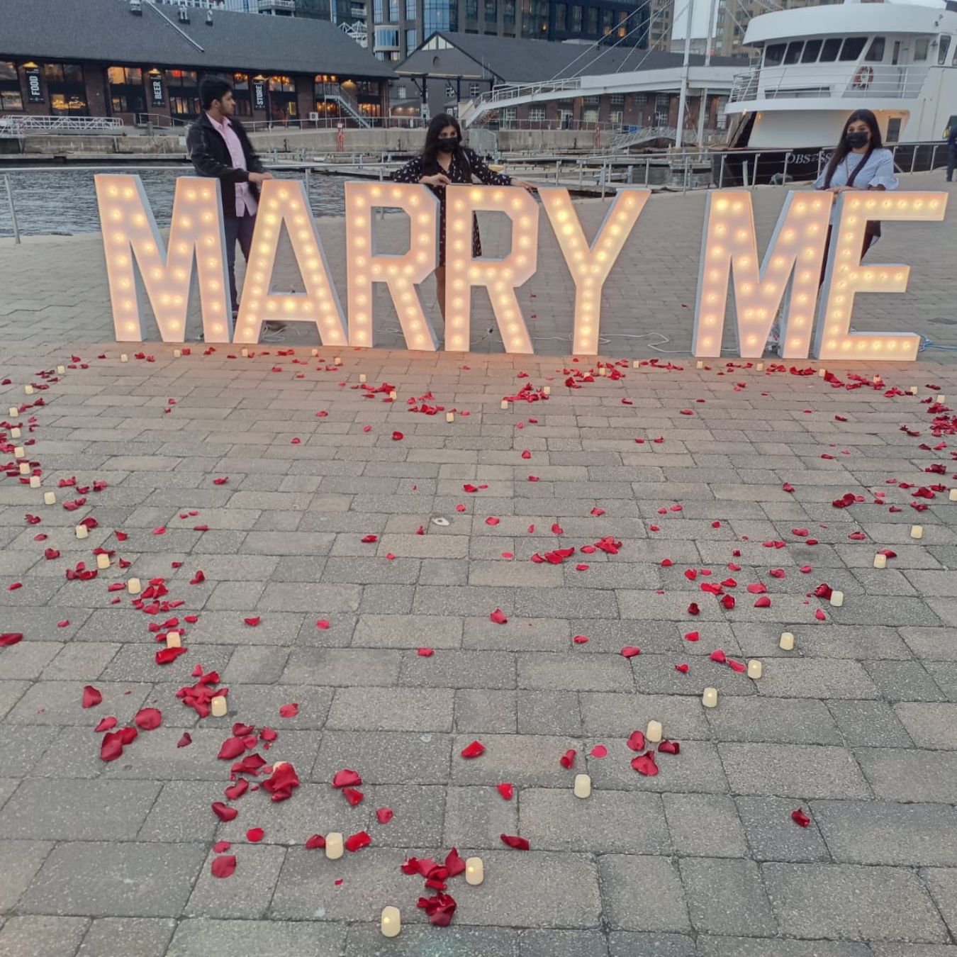 MARRY ME Marquee Letters with Lights