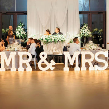 MR & MRS Marquee Letter