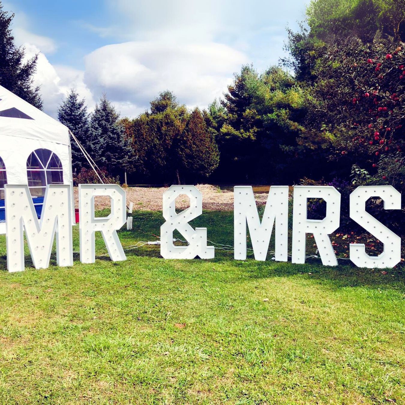 MR & MRS Marquee Letters